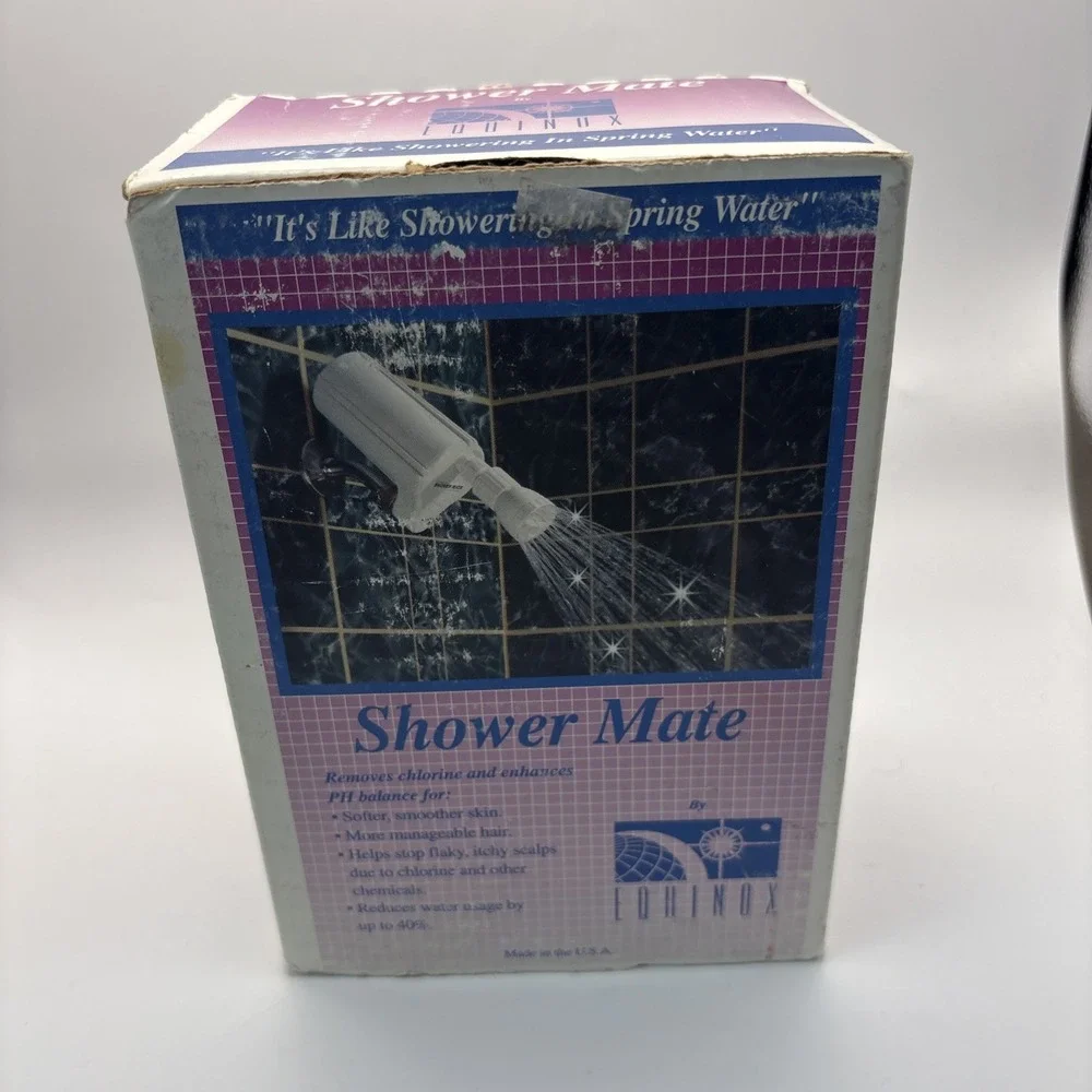 Equinox Shower Mate Shower Water Filter System Filtered Shower Head Open Box